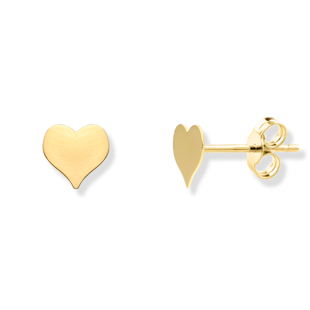 Kolczyki serduszka płaskie małe
