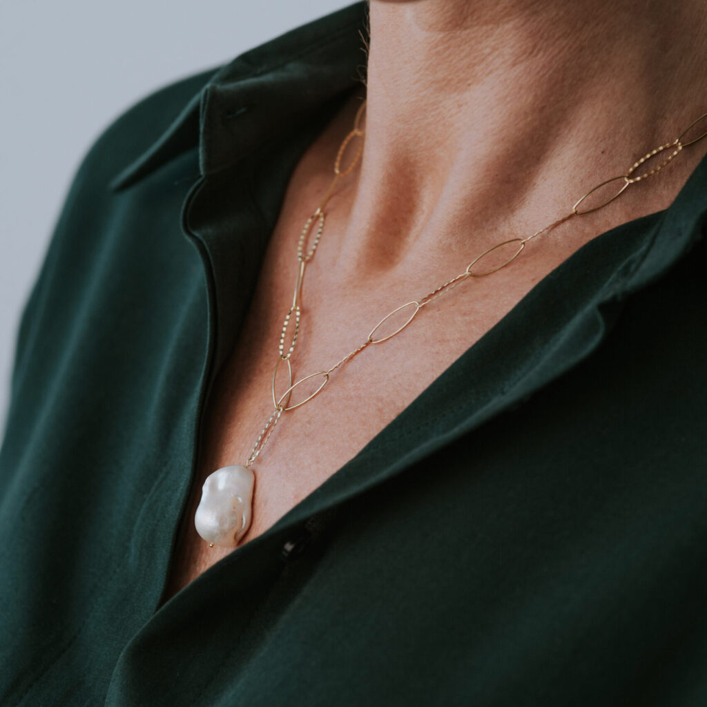 Naszyjnik kolia z perłą