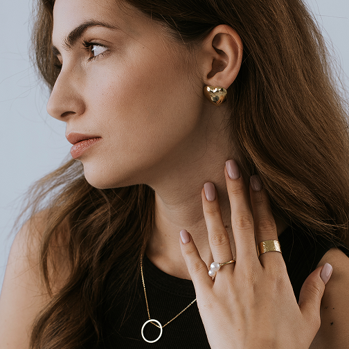 Kolczyki serduszka wypukłe duże