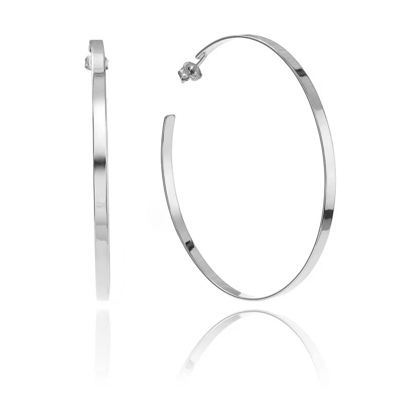 Kolczyki srebrne duże koła