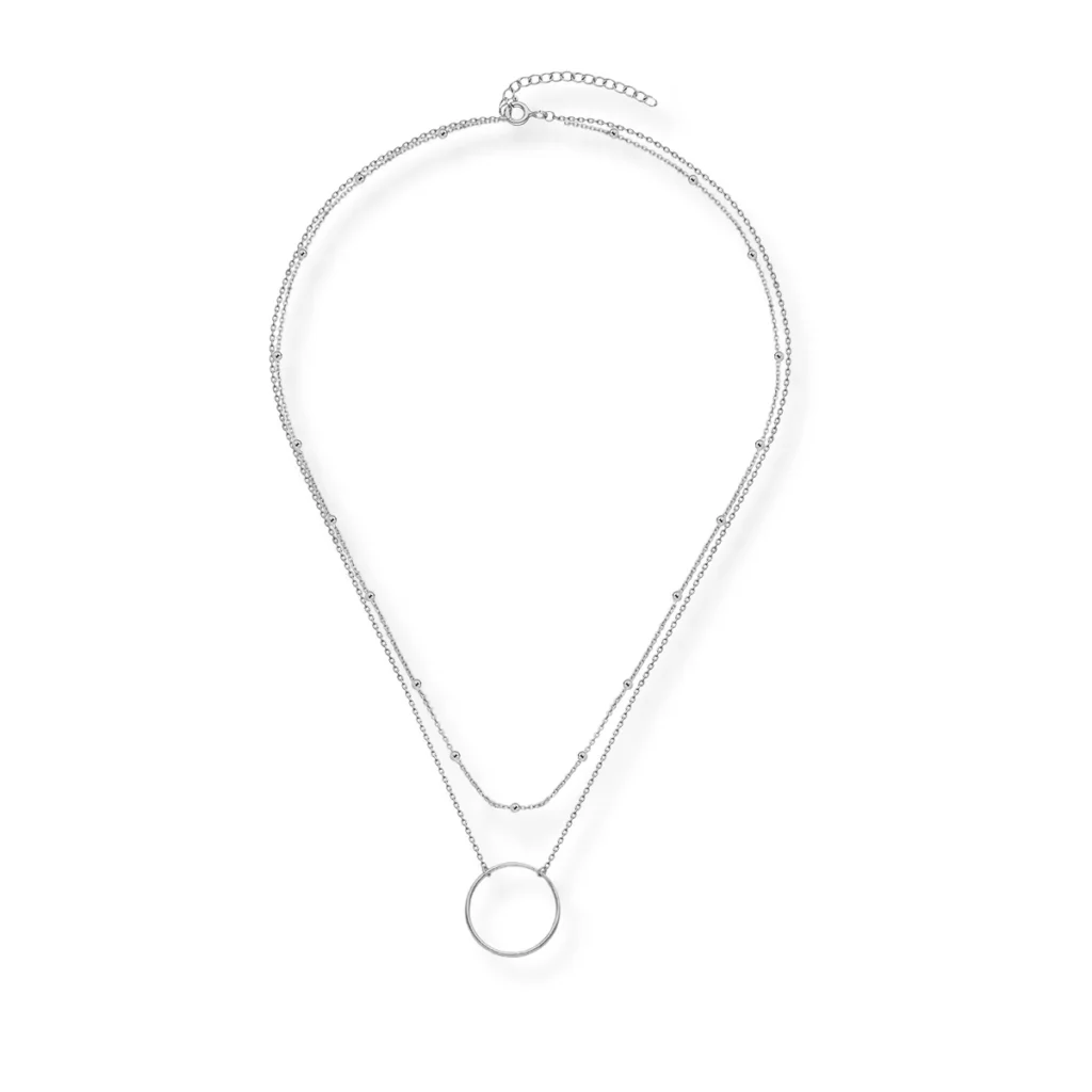 Naszyjnik srebrny podwójny