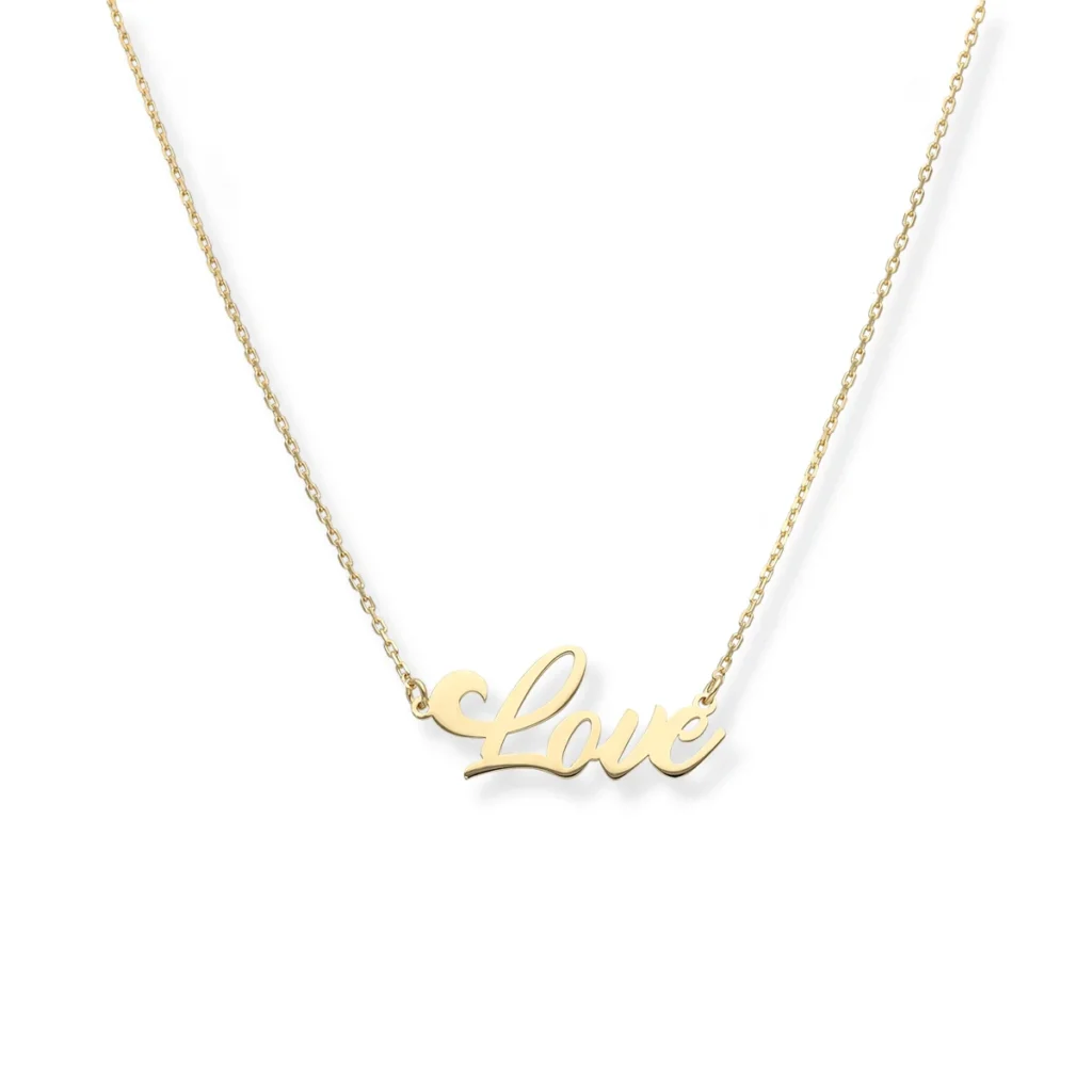 Naszyjnik pozłacany Love