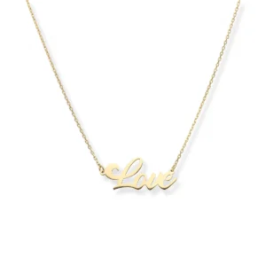 Naszyjnik pozłacany Love