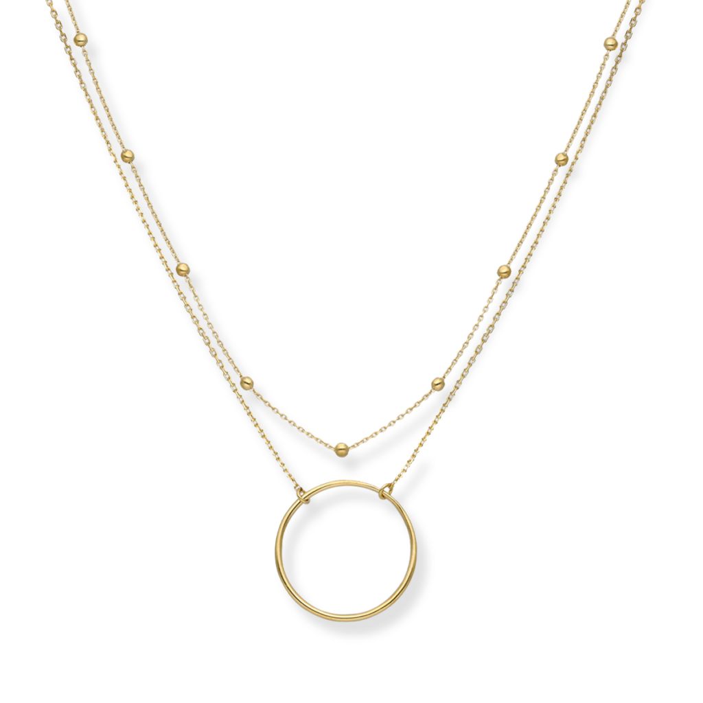 Naszyjnik pozłacany podwójny