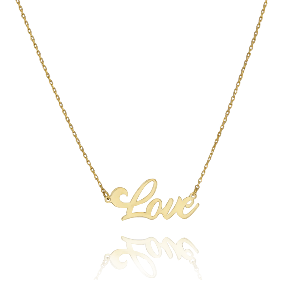 Naszyjnik pozłacany Love
